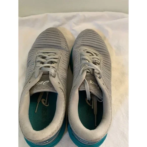 Asics Women's Dynaflyte 2 Womens Size 7.5 Running Shoe Gray Teal FlyteFoam - Picture 10 of 13